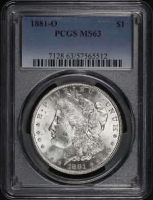 Obverse of this 1881-O Morgan Dollar PCGS MS-63