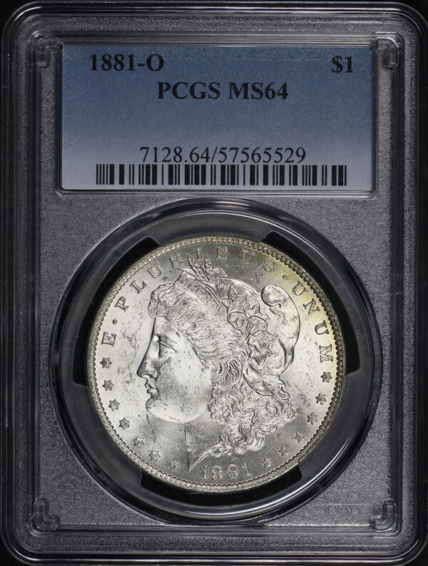 Obverse of this 1881-O Morgan Dollar PCGS MS-64