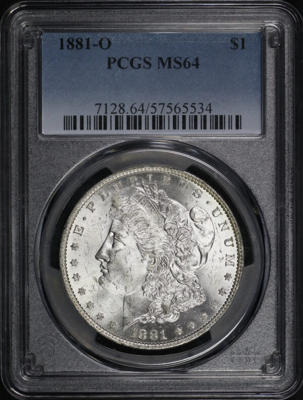 Obverse of this 1881-O Morgan Dollar PCGS MS-64