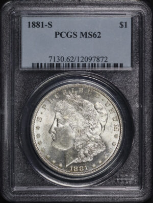 Obverse of this 1881-S Morgan Dollar PCGS MS-62