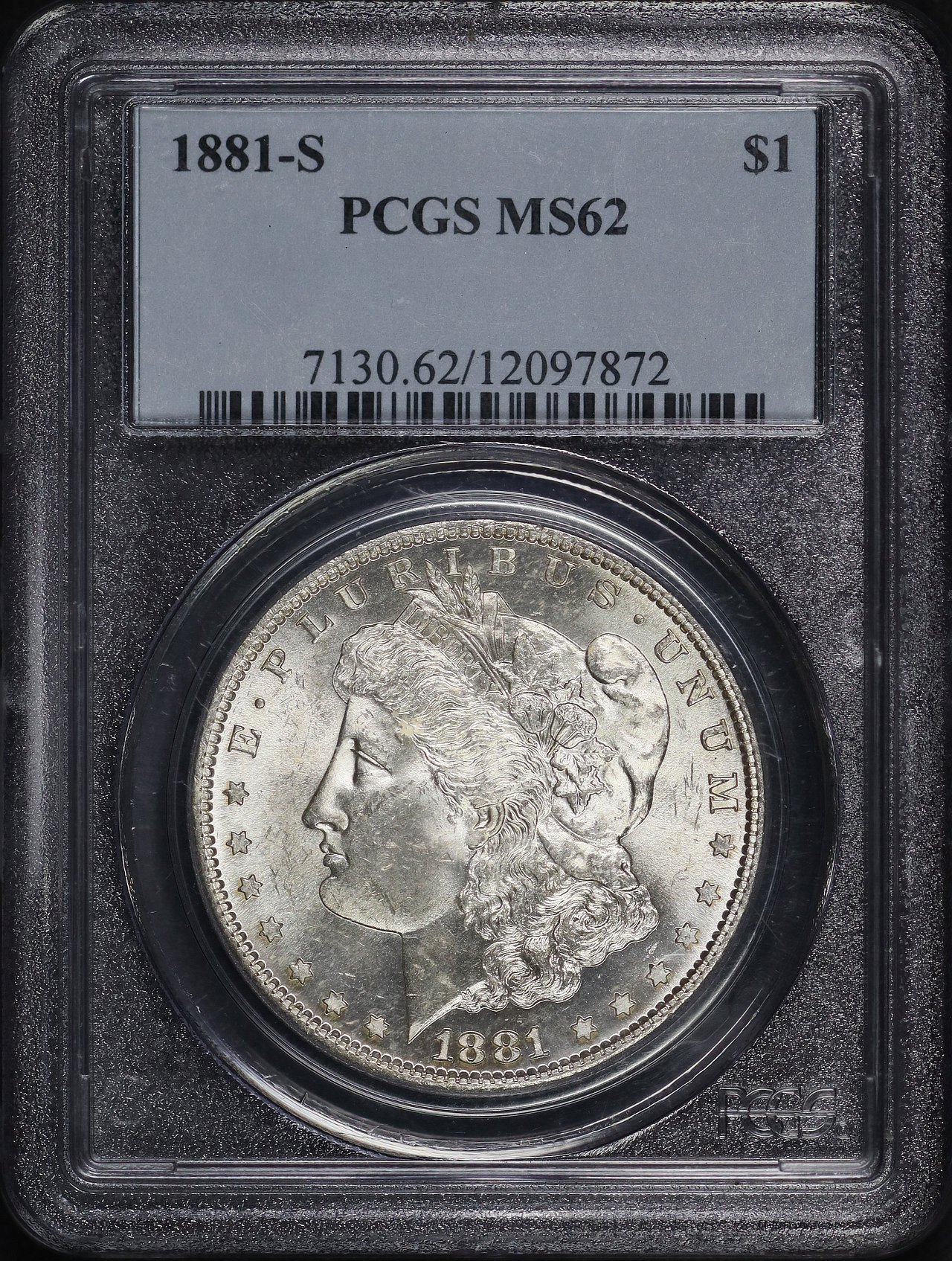 Obverse of this 1881-S Morgan Dollar PCGS MS-62