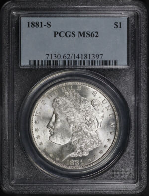 Obverse of this 1881-S Morgan Dollar PCGS MS-62