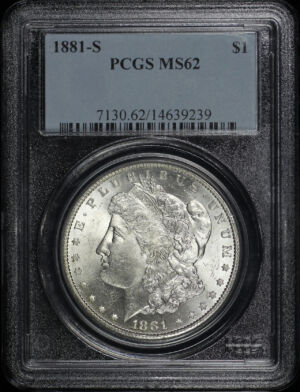 Obverse of this 1881-S Morgan Dollar PCGS MS-62