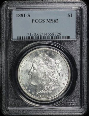 Obverse of this 1881-S Morgan Dollar PCGS MS-62
