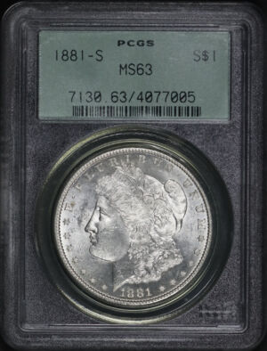 Obverse of this 1881-S Morgan Dollar PCGS MS-63