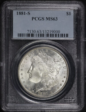 Obverse of this 1881-S Morgan Dollar PCGS MS-63
