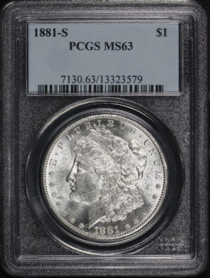 Obverse of this 1881-S Morgan Dollar PCGS MS-63