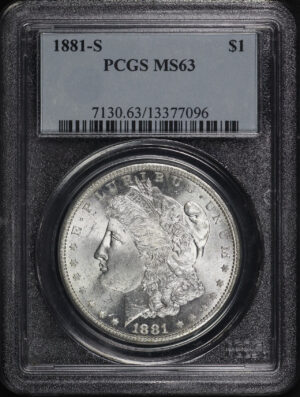 Obverse of this 1881-S Morgan Dollar PCGS MS-63