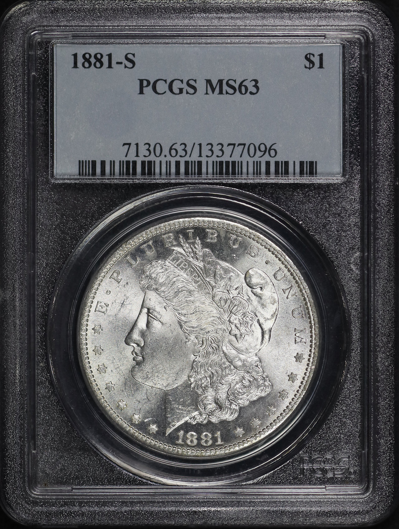 Obverse of this 1881-S Morgan Dollar PCGS MS-63