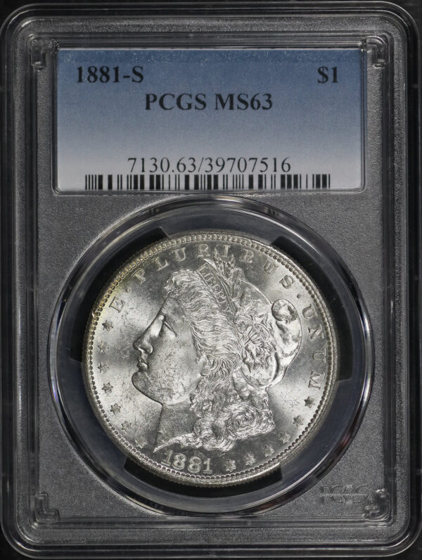 Obverse of this 1881-S Morgan Dollar PCGS MS-63