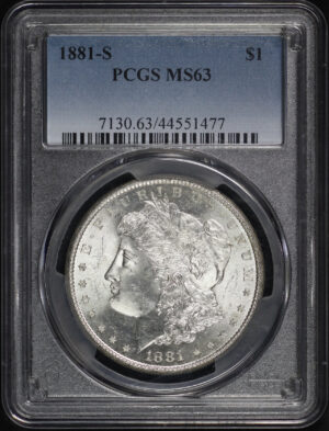 Obverse of this 1881-S Morgan Dollar PCGS MS-63