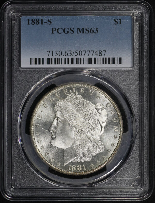 Obverse of this 1881-S Morgan Dollar PCGS MS-63