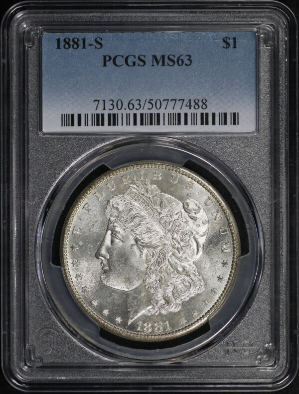 Obverse of this 1881-S Morgan Dollar PCGS MS-63