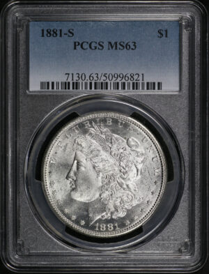 Obverse of this 1881-S Morgan Dollar PCGS MS-63