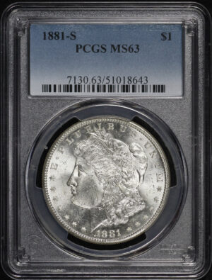Obverse of this 1881-S Morgan Dollar PCGS MS-63