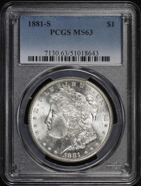 Obverse of this 1881-S Morgan Dollar PCGS MS-63
