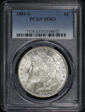 Obverse of this 1881-S Morgan Dollar PCGS MS-63