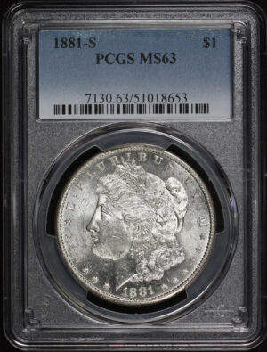 Obverse of this 1881-S Morgan Dollar PCGS MS-63