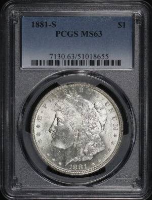 Obverse of this 1881-S Morgan Dollar PCGS MS-63