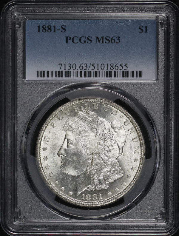 Obverse of this 1881-S Morgan Dollar PCGS MS-63