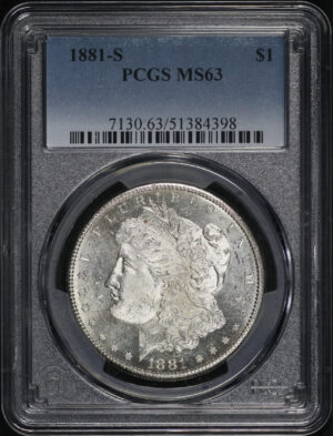 Obverse of this 1881-S Morgan Dollar PCGS MS-63