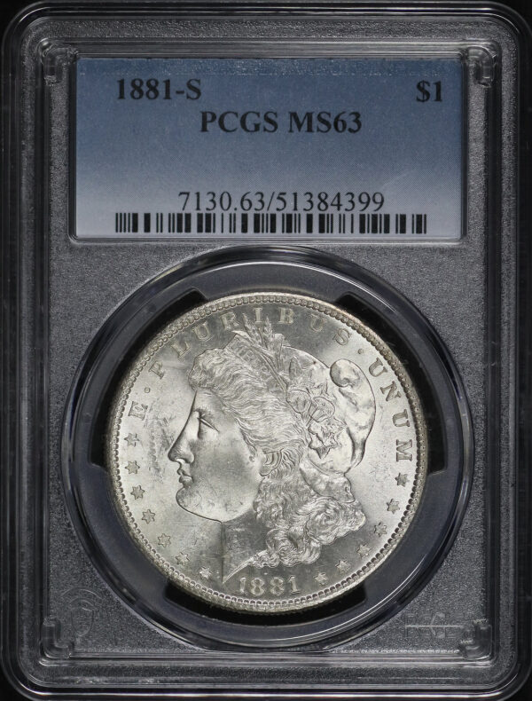 Obverse of this 1881-S Morgan Dollar PCGS MS-63