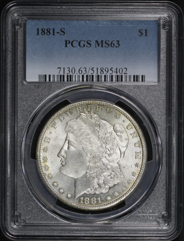 Obverse of this 1881-S Morgan Dollar PCGS MS-63