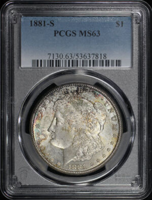 Obverse of this 1881-S Morgan Dollar PCGS MS-63