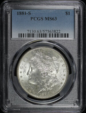 Obverse of this 1881-S Morgan Dollar PCGS MS-63
