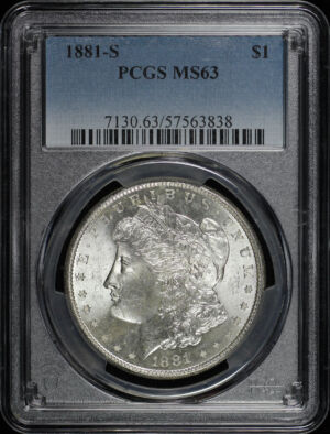 Obverse of this 1881-S Morgan Dollar PCGS MS-63