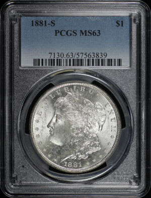 Obverse of this 1881-S Morgan Dollar PCGS MS-63