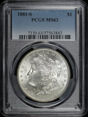 Obverse of this 1881-S Morgan Dollar PCGS MS-63