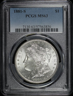 Obverse of this 1881-S Morgan Dollar PCGS MS-63