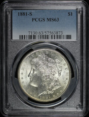 Obverse of this 1881-S Morgan Dollar PCGS MS-63