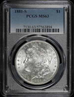 Obverse of this 1881-S Morgan Dollar PCGS MS-63