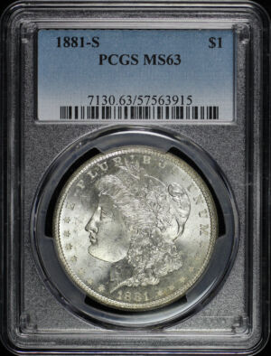 Obverse of this 1881-S Morgan Dollar PCGS MS-63