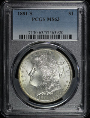Obverse of this 1881-S Morgan Dollar PCGS MS-63
