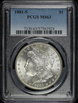 Obverse of this 1881-S Morgan Dollar PCGS MS-63