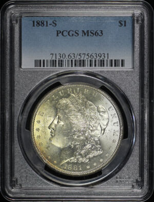 Obverse of this 1881-S Morgan Dollar PCGS MS-63