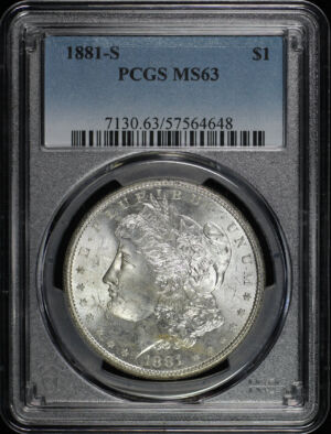Obverse of this 1881-S Morgan Dollar PCGS MS-63