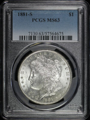 Obverse of this 1881-S Morgan Dollar PCGS MS-63