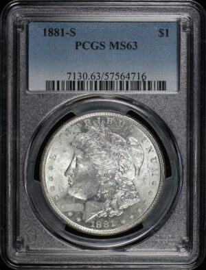 Obverse of this 1881-S Morgan Dollar PCGS MS-63