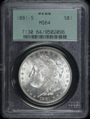 Obverse of this 1881-S Morgan Dollar PCGS MS-64