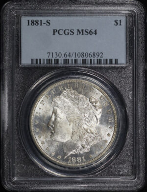 Obverse of this 1881-S Morgan Dollar PCGS MS-64