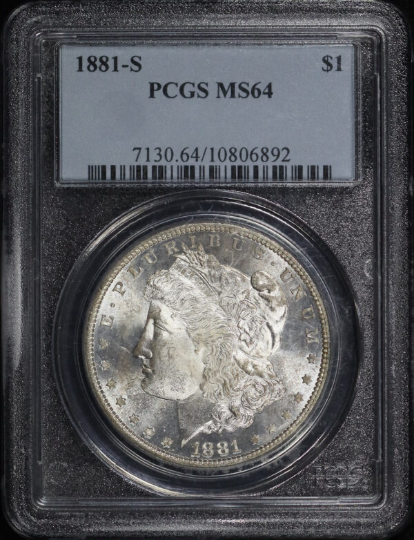 Obverse of this 1881-S Morgan Dollar PCGS MS-64