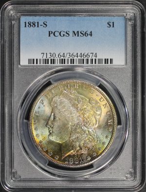 Obverse of this 1881-S Morgan Dollar PCGS MS-64