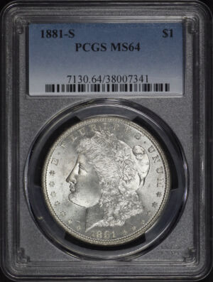 Obverse of this 1881-S Morgan Dollar PCGS MS-64