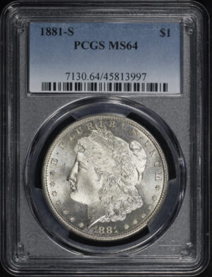 Obverse of this 1881-S Morgan Dollar PCGS MS-64