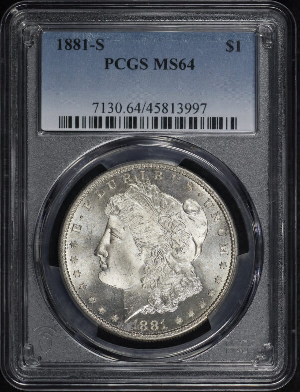 Obverse of this 1881-S Morgan Dollar PCGS MS-64