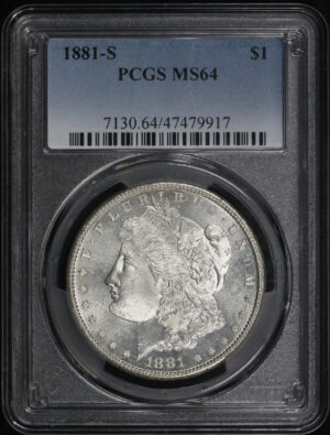 Obverse of this 1881-S Morgan Dollar PCGS MS-64